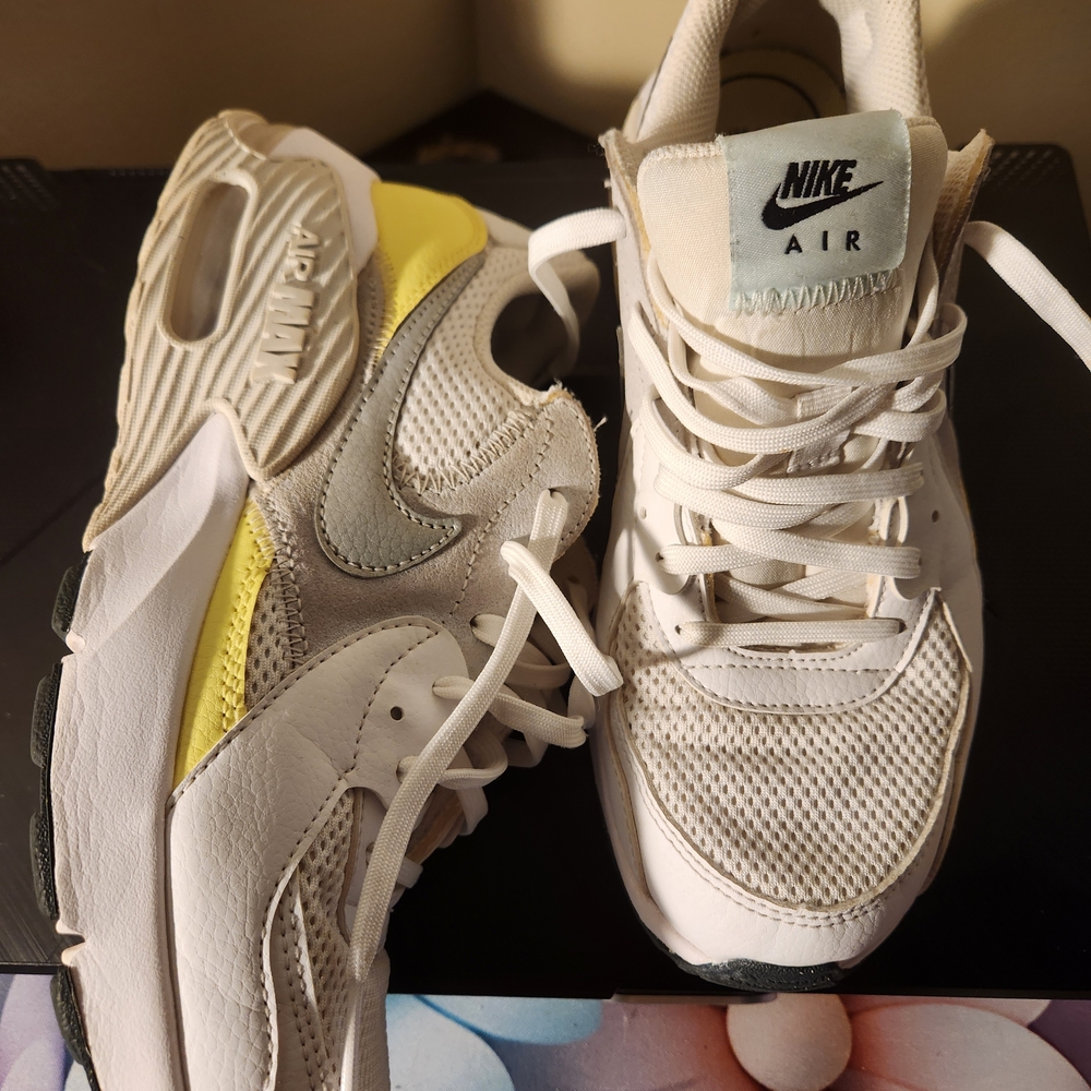 Nike Air White and Yellow Sneakers